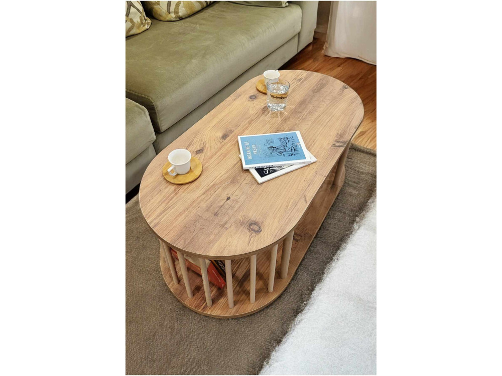 Mesa de centro em madeira «Peka-0111» - 90 x 43 x 45 cm - Pinho