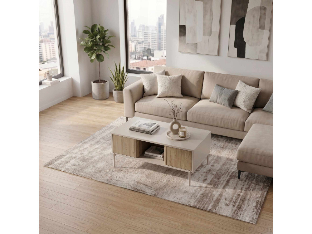 Mesa de centro de madeira «VENTRO» - 100 x 42 x 60 cm - Gres