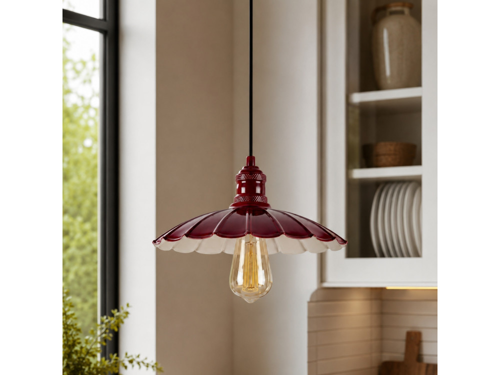 Candeeiro suspenso em metal «Volan» - 25 x 25 cm - Bordéus