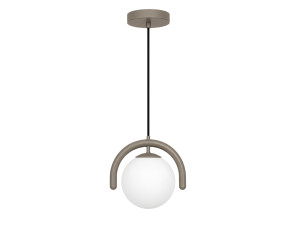 Candeeiro suspenso em metal «GEDIK-20441» - 20 x 20 cm - Cinzento