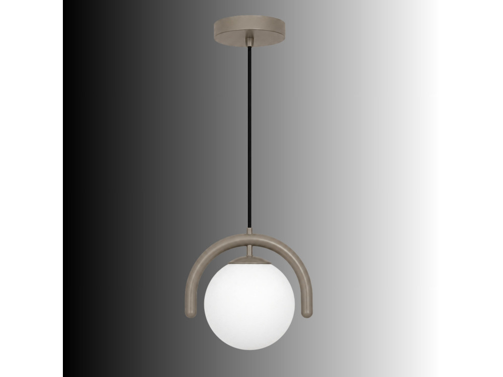 Candeeiro suspenso em metal «GEDIK-20441» - 20 x 20 cm - Cinzento