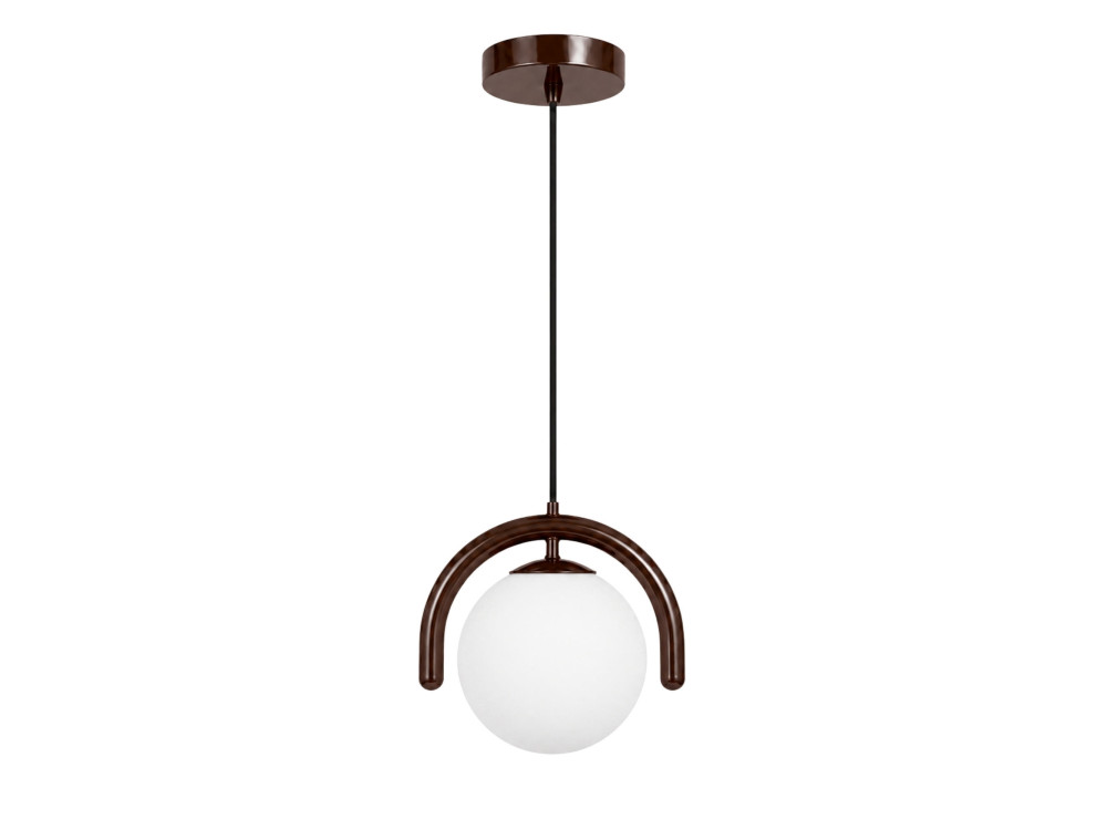 Candeeiro suspenso em metal «GEDIK-20441» - 20 x 20 cm - Castanho
