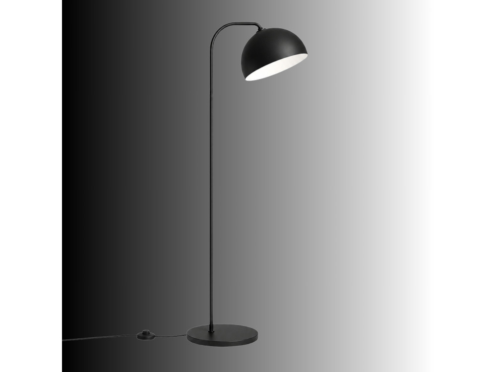 Candeeiro de pé em metal «Yaka» - 51 x 51 cm - Preto