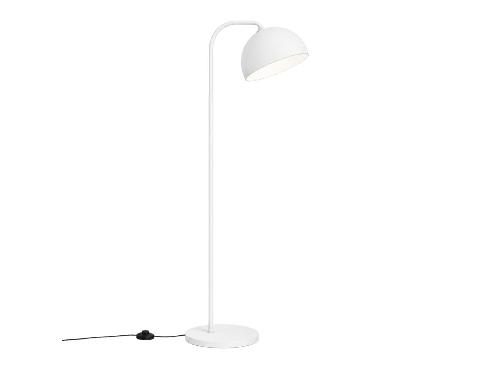Candeeiro de pé em metal «Yaka» - 51 x 51 cm - Branco