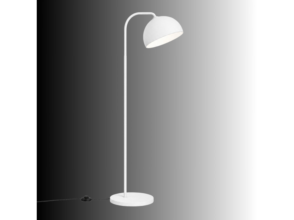 Candeeiro de pé em metal «Yaka» - 51 x 51 cm - Branco