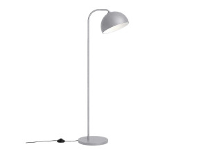 Candeeiro de pé em metal «Yaka» - 51 x 51 cm - Cinzento