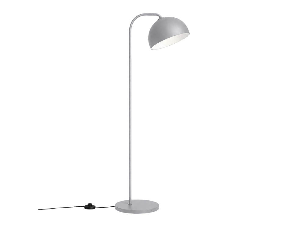 Candeeiro de pé em metal «Yaka» - 51 x 51 cm - Cinzento