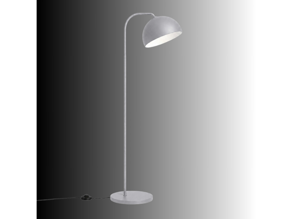 Candeeiro de pé em metal «Yaka» - 51 x 51 cm - Cinzento