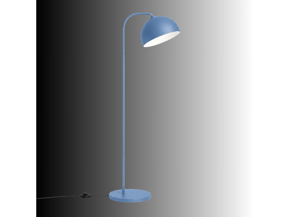 Candeeiro de pé em metal «Yaka» - 51 x 51 cm - Azul