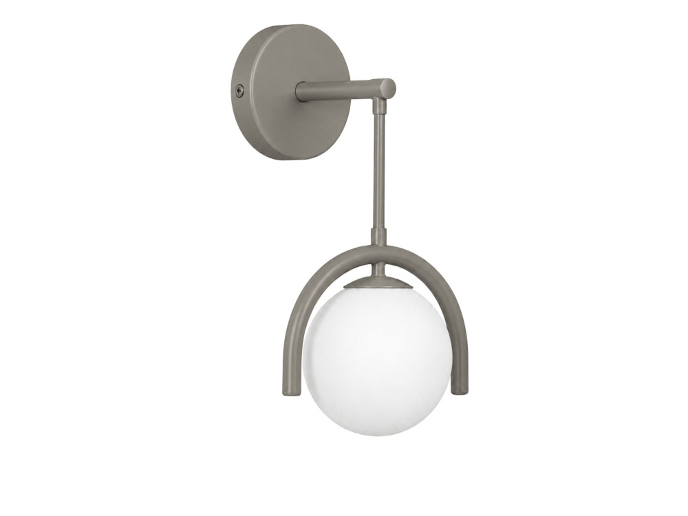 Candeeiro de parede em metal «GEDIK-20445» - 20 x 20 cm - Cinzento