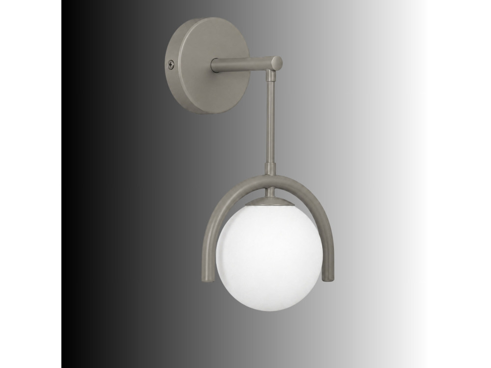 Candeeiro de parede em metal «GEDIK-20445» - 20 x 20 cm - Cinzento