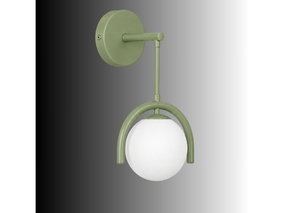 Candeeiro de parede em metal «GEDIK-20445» - 20 x 20 cm - Verde Menta