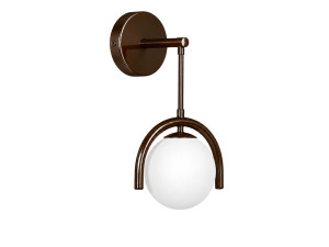 Candeeiro de parede em metal «GEDIK-20445» - 20 x 20 cm - Castanho