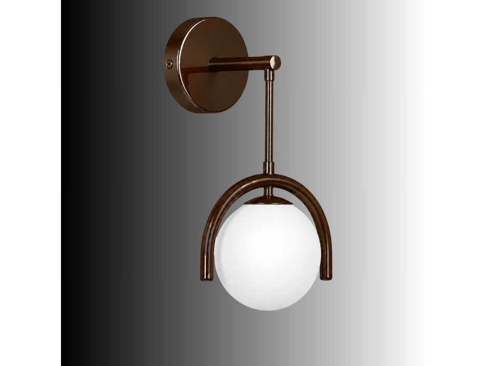 Candeeiro de parede em metal «GEDIK-20445» - 20 x 20 cm - Castanho