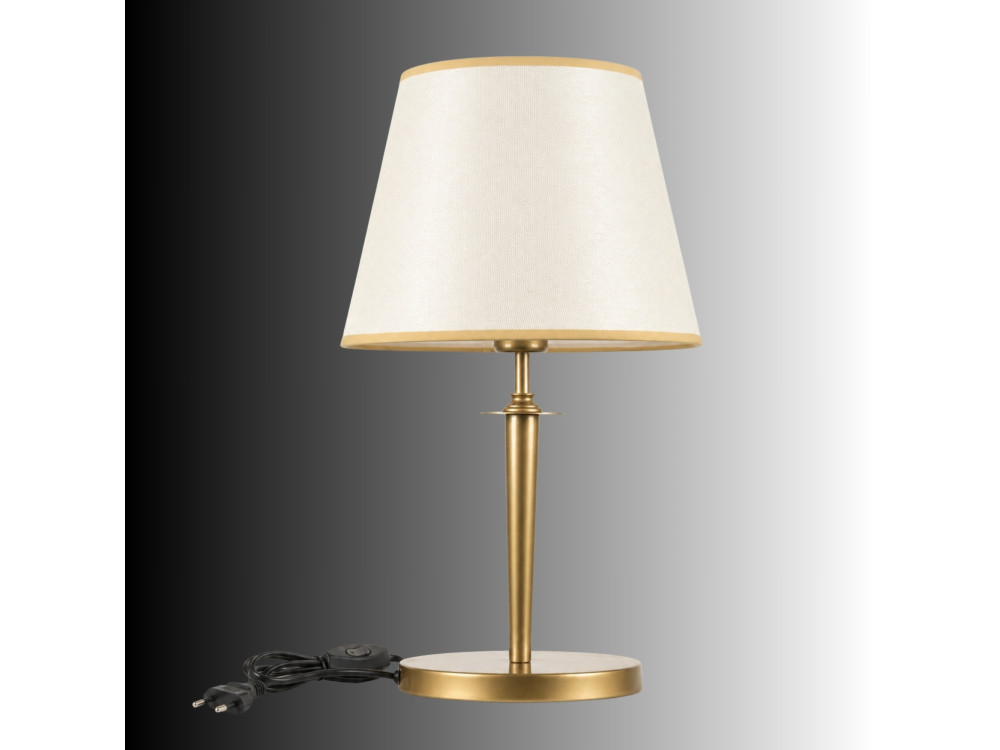 Candeeiro de mesa em metal «Milano» - 31 x 31 cm - Bege