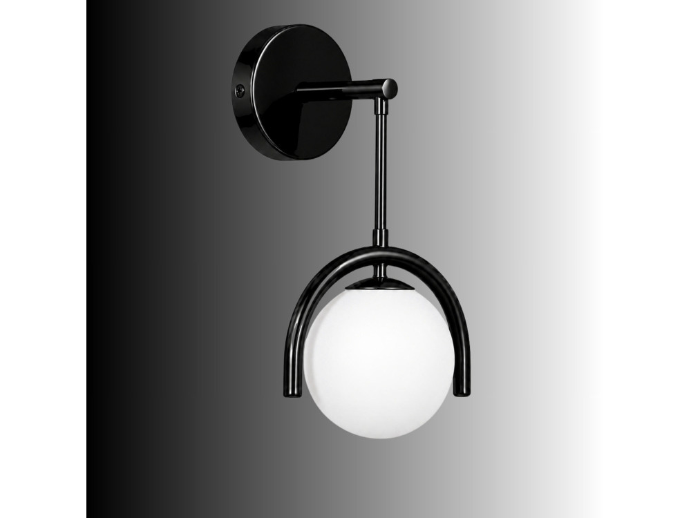 Candeeiro de parede em metal «GEDIK-20445» - 20 x 20 cm - Preto