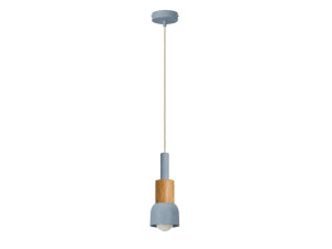Candeeiro suspenso em metal «Elwood» - 10 x 25 cm - Azul