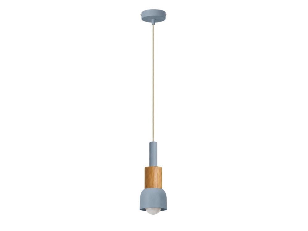 Candeeiro suspenso em metal «Elwood» - 10 x 25 cm - Azul