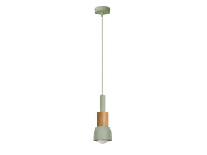Candeeiro suspenso em metal «Elwood» - 10 x 25 cm - Verde