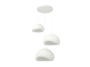 Candelabro de metal «Loval» - Altura ajustável de 50 a 115 cm - Branco