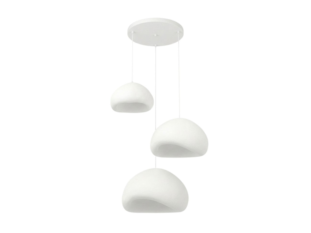 Candelabro de metal «Loval» - Altura ajustável de 50 a 115 cm - Branco