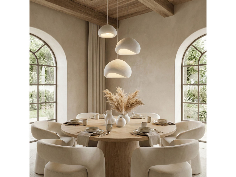 Candelabro de metal «Loval» - Altura ajustável de 50 a 115 cm - Branco