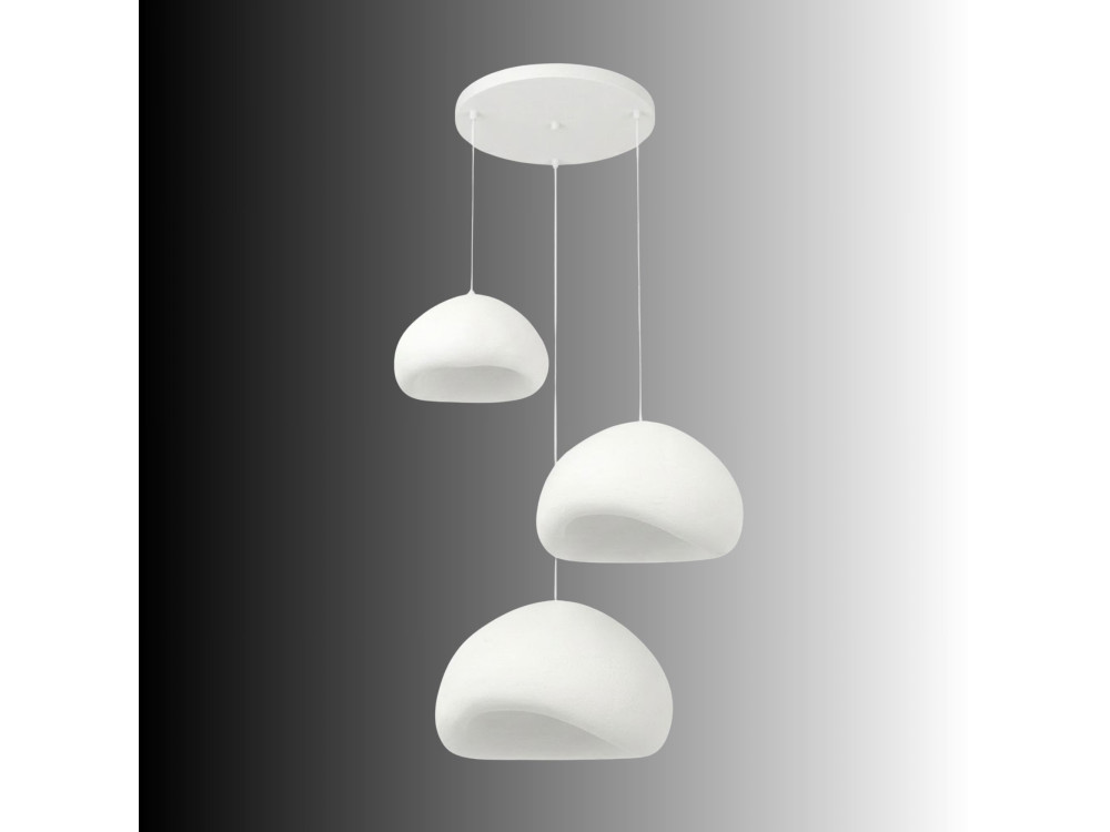 Candelabro de metal «Loval» - Altura ajustável de 50 a 115 cm - Branco
