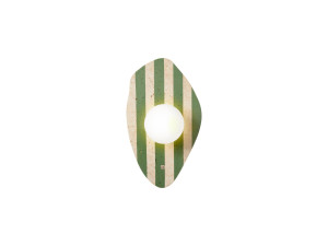 Candeeiro de parede em travertino «Espe» - Bege / Branco / Verde