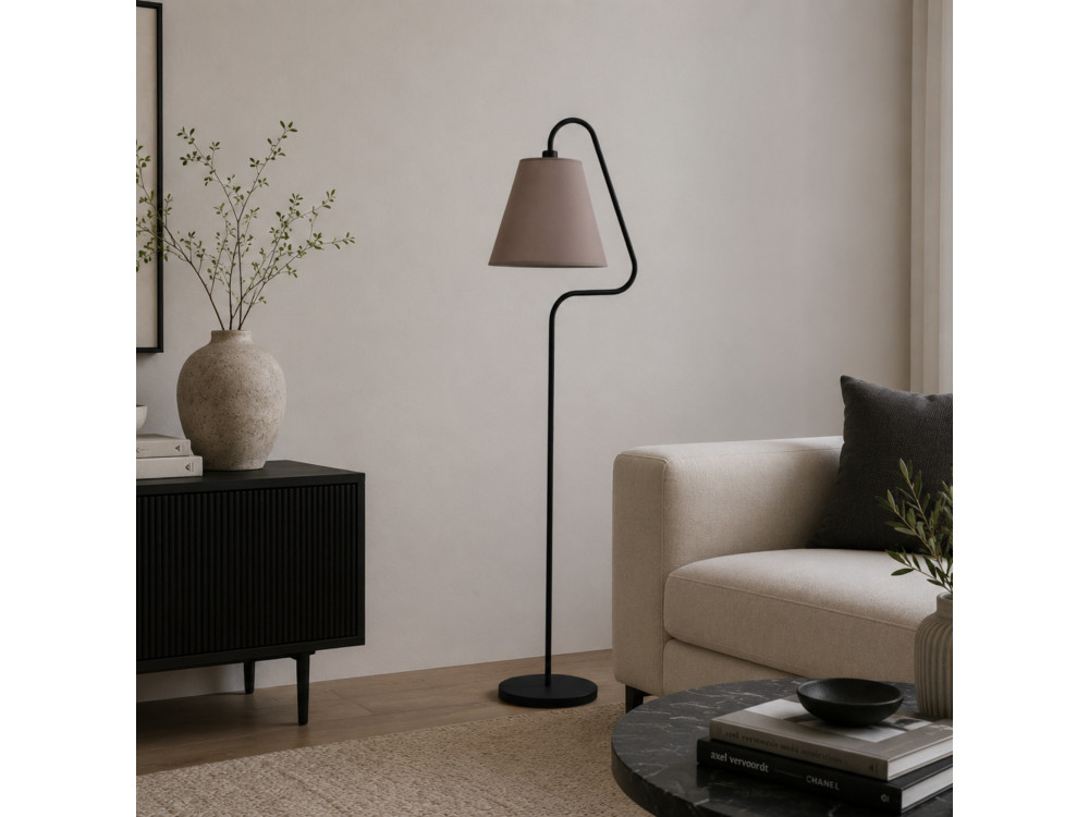 Candeeiro de pé em metal «Altur» - 45 x 35 x 162 cm - Preto