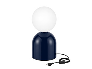 Candeeiro de mesa em metal «Pupa» - 14 x 14 x 25 cm - Azul