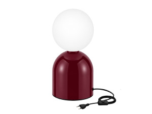 Candeeiro de mesa em metal «Pupa» - 14 x 14 x 25 cm - Vermelho