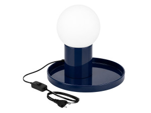 Candeeiro de mesa em metal «Tray» - 20 x 20 x 17 cm - Azul