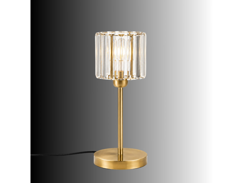 Candeeiro de mesa em metal «Yakops» - 17 x 17 x 50 cm - Amarelo
