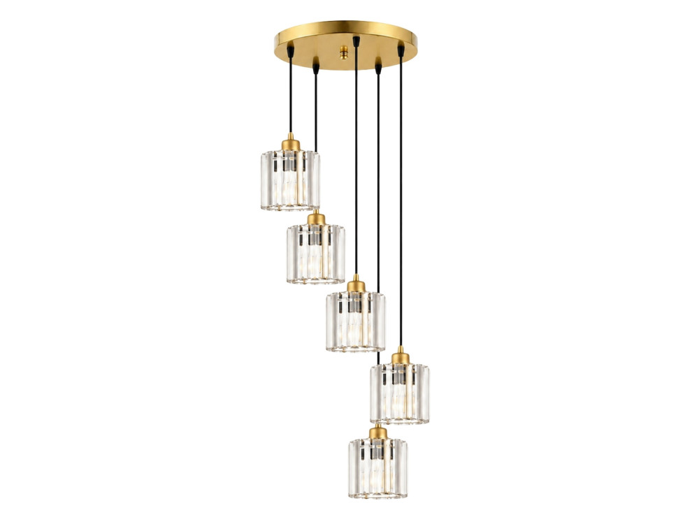 Candelabro de metal «Yakops» - 47 x 47 x 105 cm - Amarelo