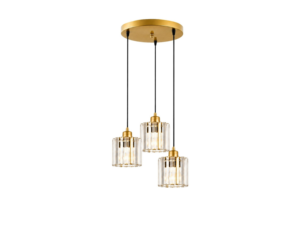 Candelabro de metal «Yakops» - 37 x 37 x 85 cm - Amarelo