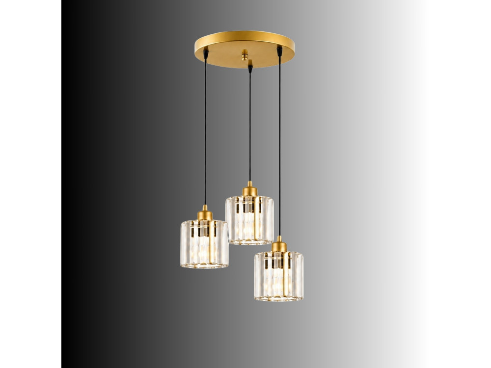 Candelabro de metal «Yakops» - 37 x 37 x 85 cm - Amarelo