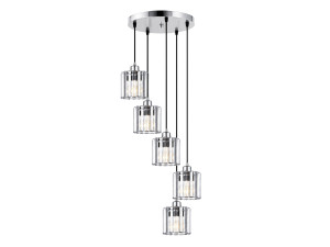 Candelabro de metal «Yakops» - 47 x 47 x 105 cm - Cinzento
