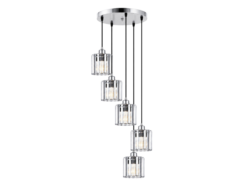 Candelabro de metal «Yakops» - 47 x 47 x 105 cm - Cinzento
