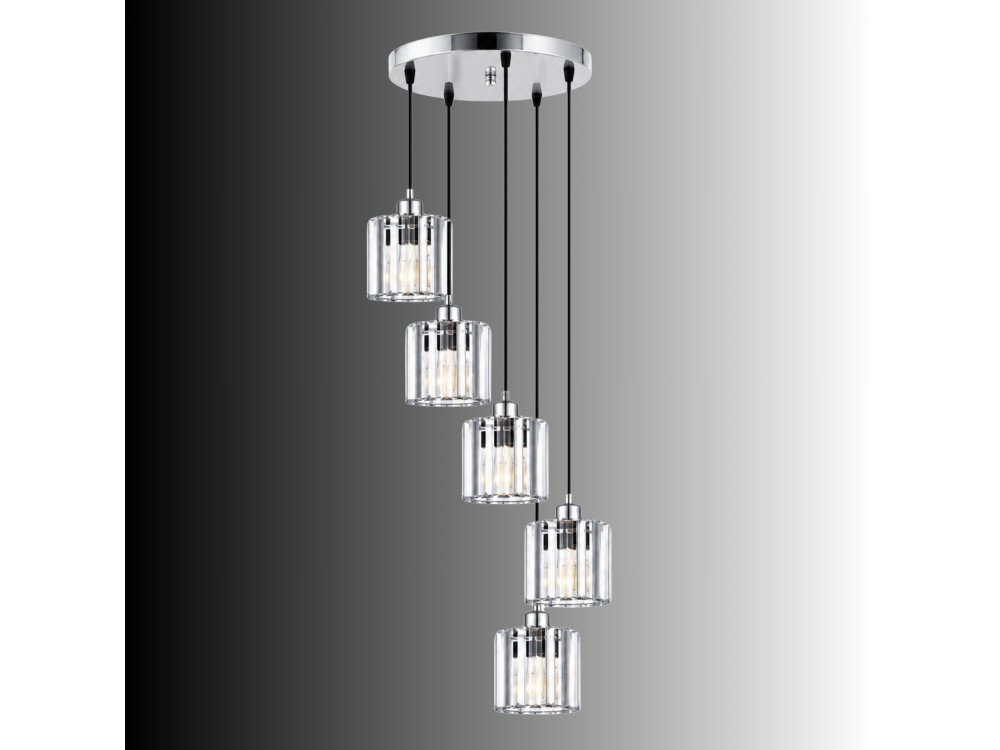 Candelabro de metal «Yakops» - 47 x 47 x 105 cm - Cinzento