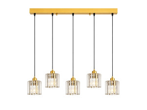 Candelabro de metal «Yakops» - 85 x 13 x 100 cm - Amarelo