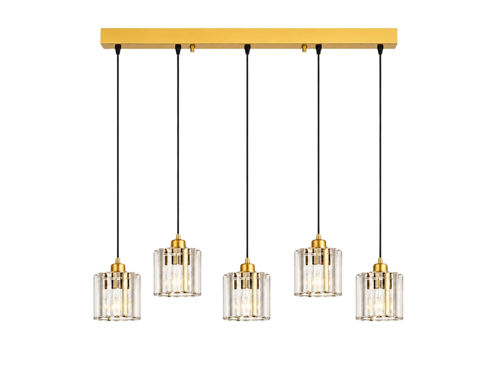 Candelabro de metal «Yakops» - 85 x 13 x 100 cm - Amarelo