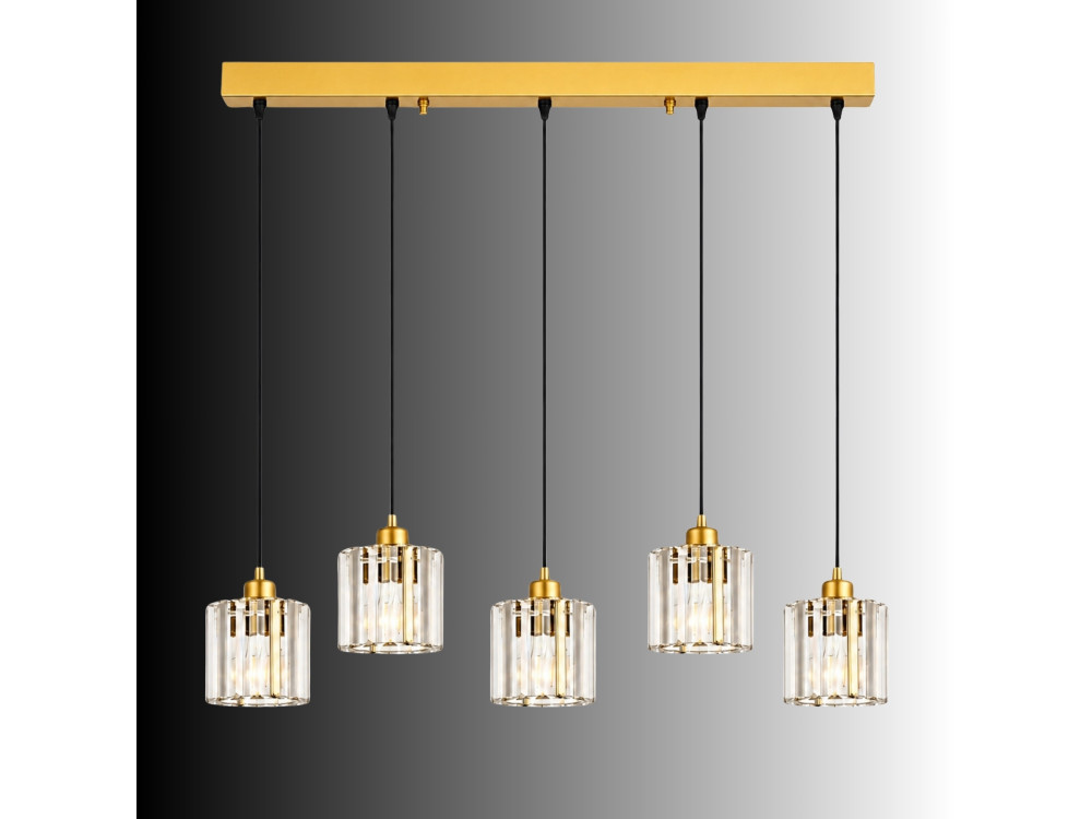 Candelabro de metal «Yakops» - 85 x 13 x 100 cm - Amarelo