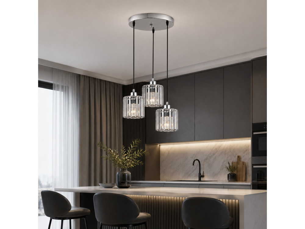 Candelabro de metal «Yakops» - 37 x 37 x 85 cm - Cinzento