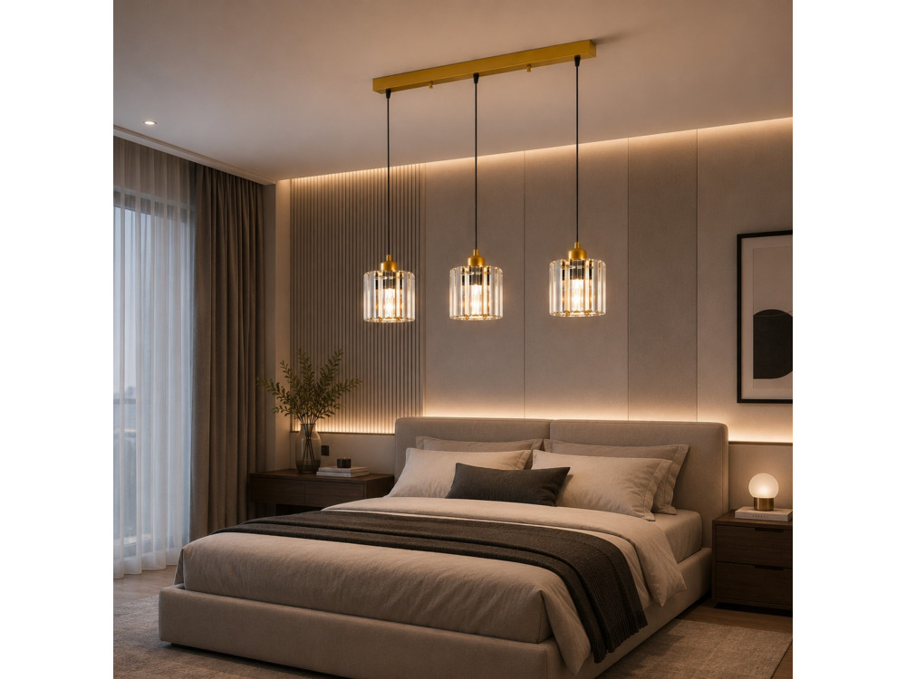 Candelabro de metal «Yakops» - 65 x 13 x 105 cm - Amarelo
