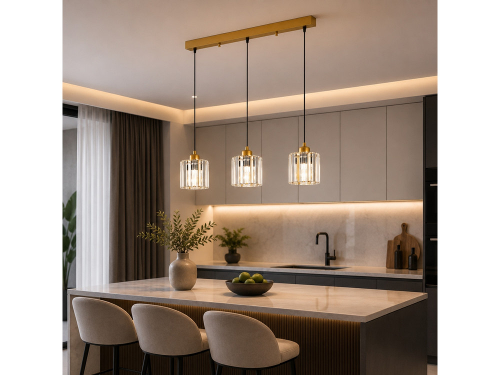 Candelabro de metal «Yakops» - 65 x 13 x 105 cm - Amarelo