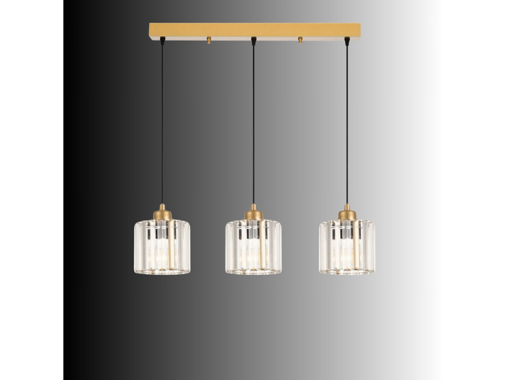 Candelabro de metal «Yakops» - 65 x 13 x 105 cm - Amarelo
