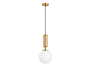 Candeeiro suspenso em metal «Moira» - 15 x 15 x 120 cm - Amarelo