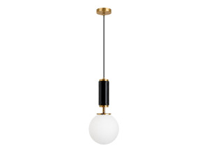Candeeiro suspenso em metal «Moira» - 15 x 15 x 120 cm - Preto