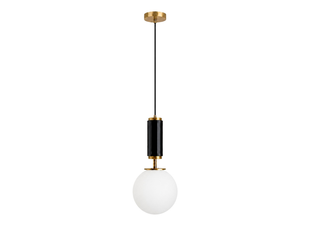 Candeeiro suspenso em metal «Moira» - 15 x 15 x 120 cm - Preto