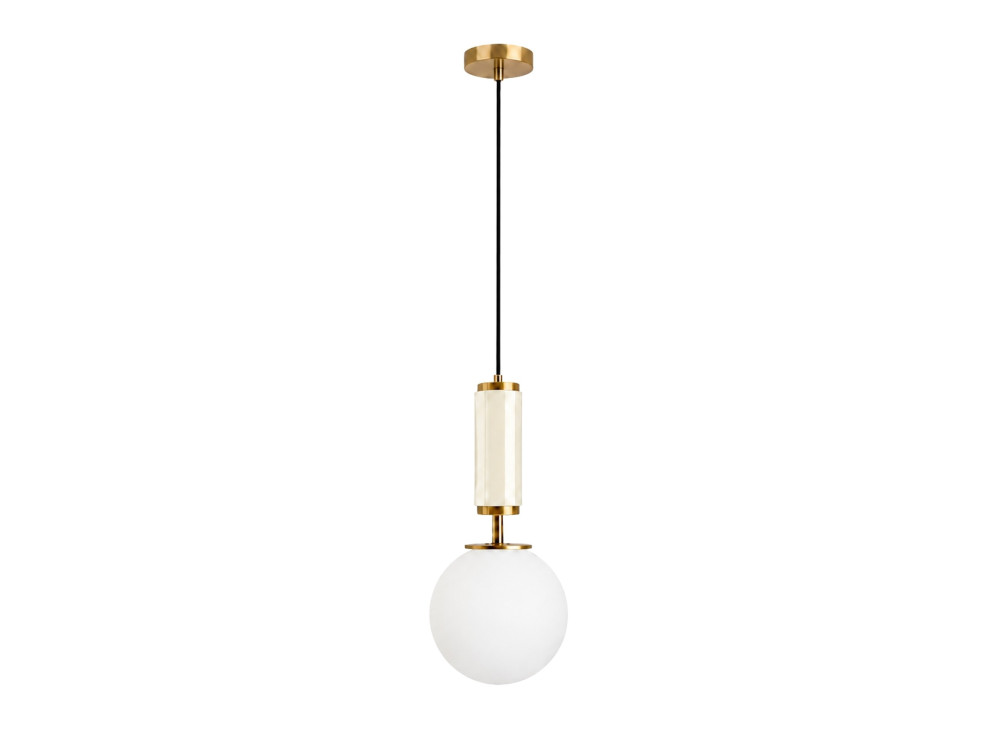 Candeeiro suspenso em metal «Moira» - 15 x 15 x 120 cm - Bege